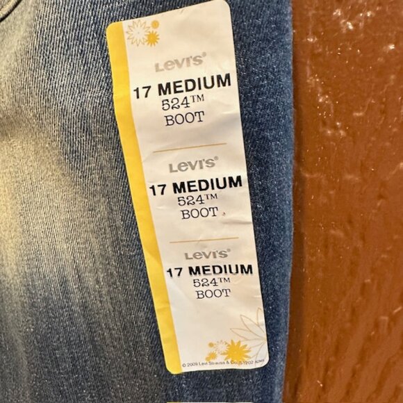 Levi’s 524 too super low bootcut jeans size 17 Medium Juniors - New - Picture 3 of 5